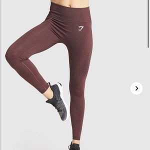 Gymshark Cherry Brown Marl Vital Seamless Leggings